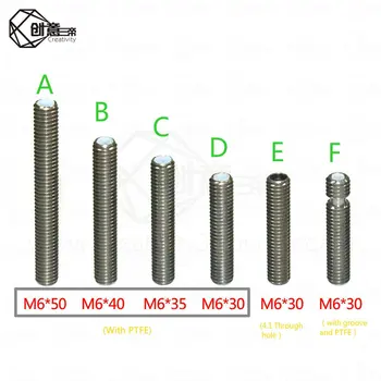 3D Printer Parts For Makerbot MK8 M6 1.75mm Filament Stainless Steel Throat PTFE Tube Nozzle Extruder Teflon Tube 30mm 40mm 50mm
3D Printer Parts For Makerbot MK8 M6 1.75mm Filament Stainless Steel Throat PTFE Tube Nozzle Extruder Teflon Tube 30mm 40mm 50mm