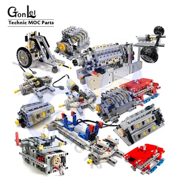 MOC 4911 V42 Engine Technic 8 SPEED SEQUENTIAL GEARBOX Drive Front Suspension Steering Car Chassis System Building Blocks Toys
MOC 4911 V42 Engine Technic 8 SPEED SEQUENTIAL GEARBOX Drive Front Suspension Steering Car Chassis System Building Blocks Toys