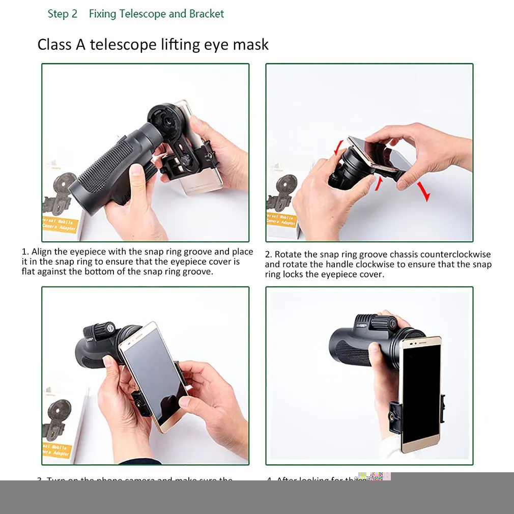 Telescope Holder Phone lens Quick Photography Adapter Mount stand for Binoculars Monocular Spotting Scope Microscope support