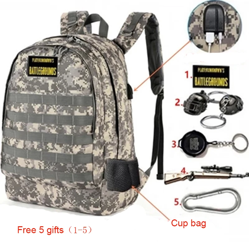 PUBG Backpack Bag USB audio interface Playerunknown's Battlegrounds Level 3 Instructor Backpack Outdoor Large Capacity Backpack
PUBG Backpack Bag USB audio interface Playerunknown's Battlegrounds Level 3 Instructor Backpack Outdoor Large Capacity Backpack