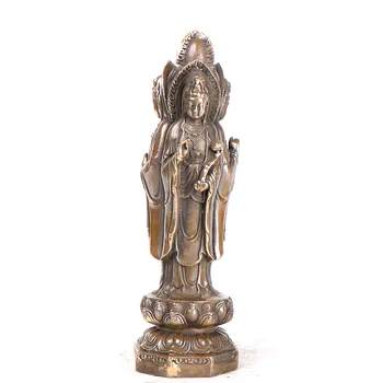 Pure copper three-faced Buddha Three-faced Guanyin Western Three Saints ornaments Antique and old ornaments Antique collection
Pure copper three-faced Buddha Three-faced Guanyin Western Three Saints ornaments Antique and old ornaments Antique collection