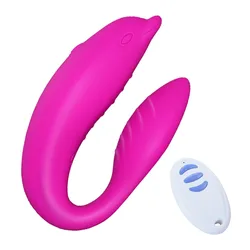 10 Speed Rechargeable Dolphin C Type Vibrator Remote Control G Spot Vibrator Clitoris Stimulator Adult Sex Toys For Women