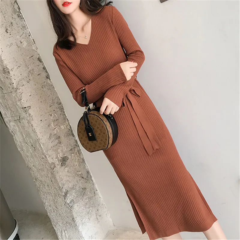 Fashion Korean Sweater Dress Women V-neck Sweaters Dresses Woman Knitted Sweater Bodycon Dress Women High Waist Sweater Dresses
Fashion Korean Sweater Dress Women V-neck Sweaters Dresses Woman Knitted Sweater Bodycon Dress Women High Waist Sweater Dresses