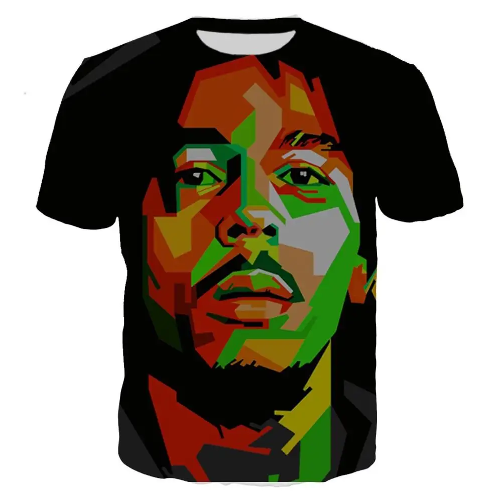 Bob marley men's 3D black print T-shirt trend Gothic wind unisex summer Tshirt street casual wind men's top hip hop clothing
Bob marley men's 3D black print T-shirt trend Gothic wind unisex summer Tshirt street casual wind men's top hip hop clothing