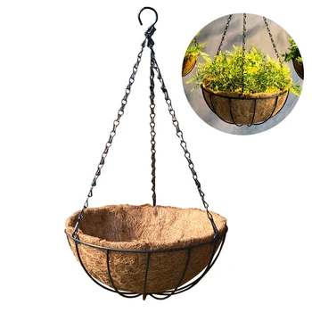 Metal Hanging Basket Coir Vegetable Flower Basket Home Balcony Decoration Iron Art Garden Flower Planters Pots Ornament
Metal Hanging Basket Coir Vegetable Flower Basket Home Balcony Decoration Iron Art Garden Flower Planters Pots Ornament
