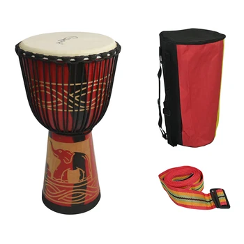 Camwood 8/10/12inch Wooden African Drum Djembe Bongo Congo Hand Drum Percussion Musical Instrument Mahogany Red Elepant Pattern
Camwood 8/10/12inch Wooden African Drum Djembe Bongo Congo Hand Drum Percussion Musical Instrument Mahogany Red Elepant Pattern