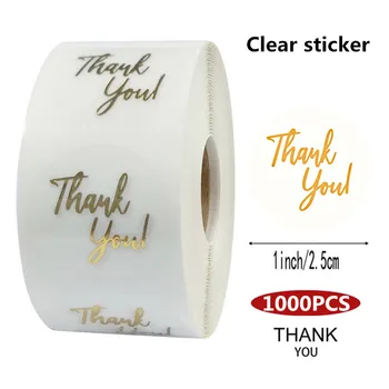 1000 Labels 1" Transparent Gold Foil Thank You Stickers For Small Business Wedding Pretty Gift Xmas Cards Envelope Clear Sealing
1000 Labels 1" Transparent Gold Foil Thank You Stickers For Small Business Wedding Pretty Gift Xmas Cards Envelope Clear Sealing