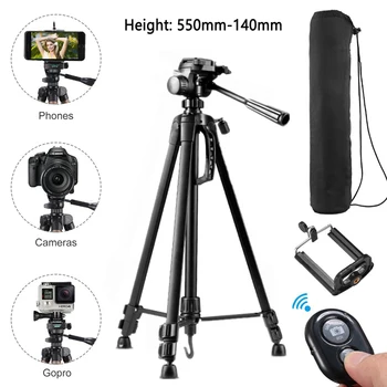 Protable Camera Tripod for phone with bluetooth remote Holder DSLR Camera Camcorder 50-140 cm Universal Adjustable Tripod Stand
Protable Camera Tripod for phone with bluetooth remote Holder DSLR Camera Camcorder 50-140 cm Universal Adjustable Tripod Stand