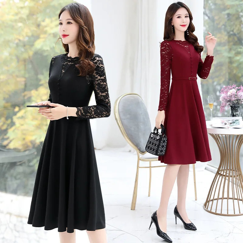 Lace Jersey Dress 2020 Spring New Style WOMEN'S Dress Korean-style Formal Occasion Fashion Elegant Long Sleeve Skirt Fashion
Lace Jersey Dress 2020 Spring New Style WOMEN'S Dress Korean-style Formal Occasion Fashion Elegant Long Sleeve Skirt Fashion