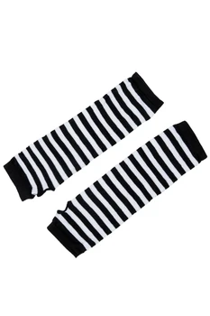 Stylish Winter Warm Black White Striped Long Fingerless Gloves
Stylish Winter Warm Black White Striped Long Fingerless Gloves
