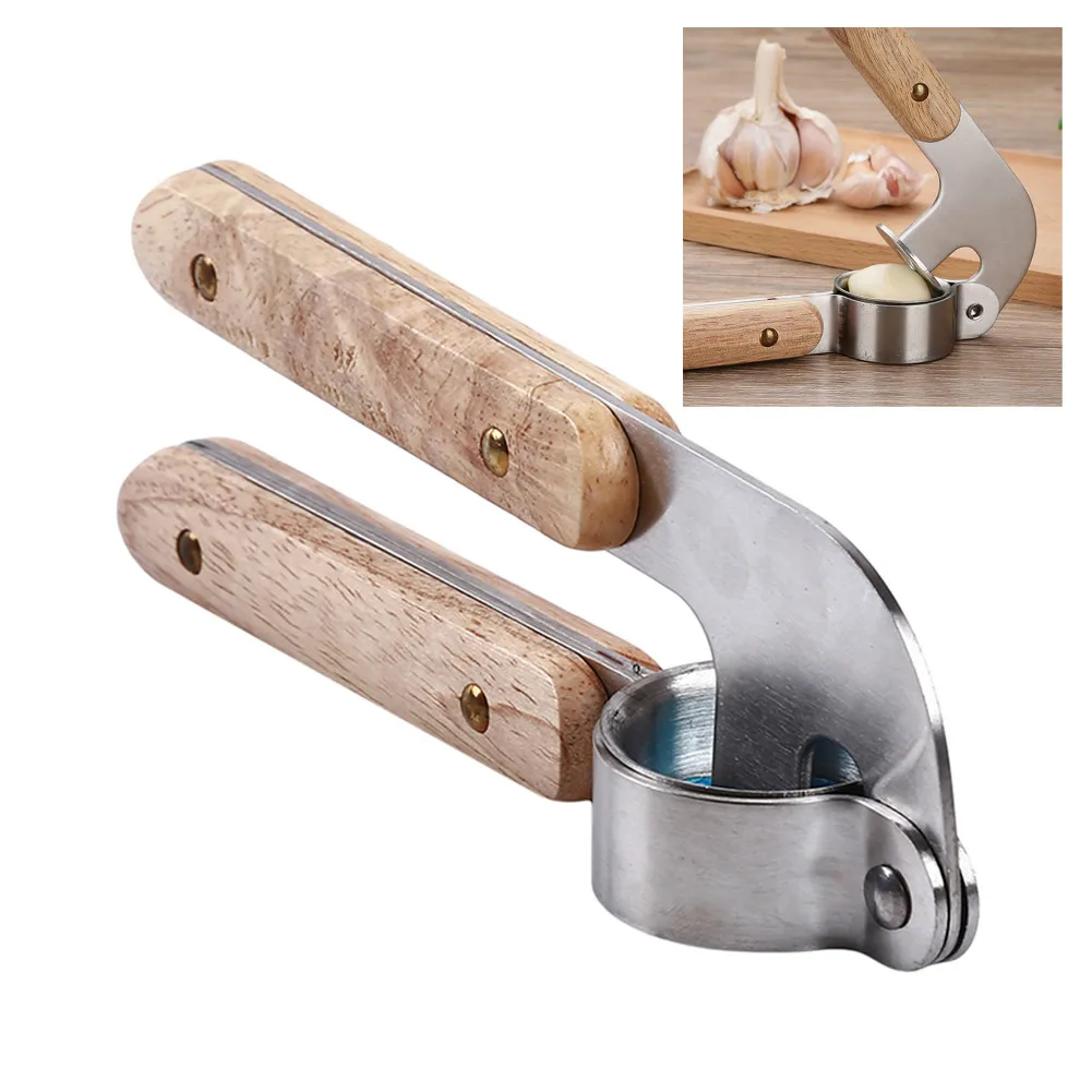 Garlic Presser Stainless Steel Wooden Handle Garlic Crusher MasherKitchen Vegetables Tools Ginger Press Slicer new
Garlic Presser Stainless Steel Wooden Handle Garlic Crusher MasherKitchen Vegetables Tools Ginger Press Slicer new