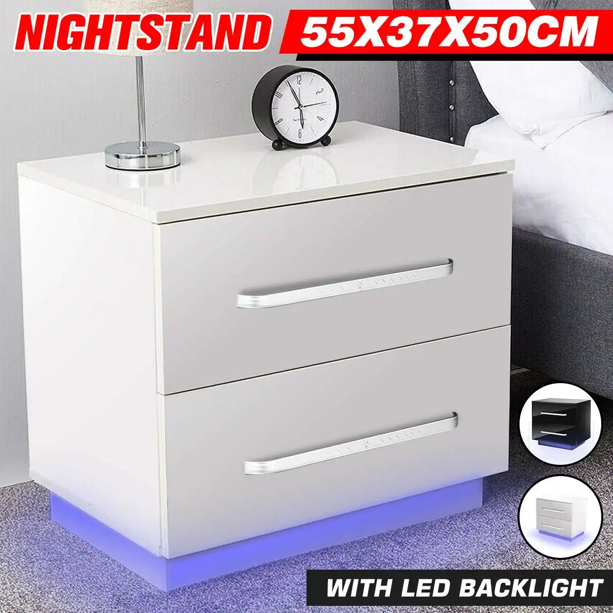 High Gloss Coffee Table Modern LED Nighstand Luxury Bedside Table Storage Cabinet Sofa Bed side TableHome Furniture Night Stand
High Gloss Coffee Table Modern LED Nighstand Luxury Bedside Table Storage Cabinet Sofa Bed side TableHome Furniture Night Stand