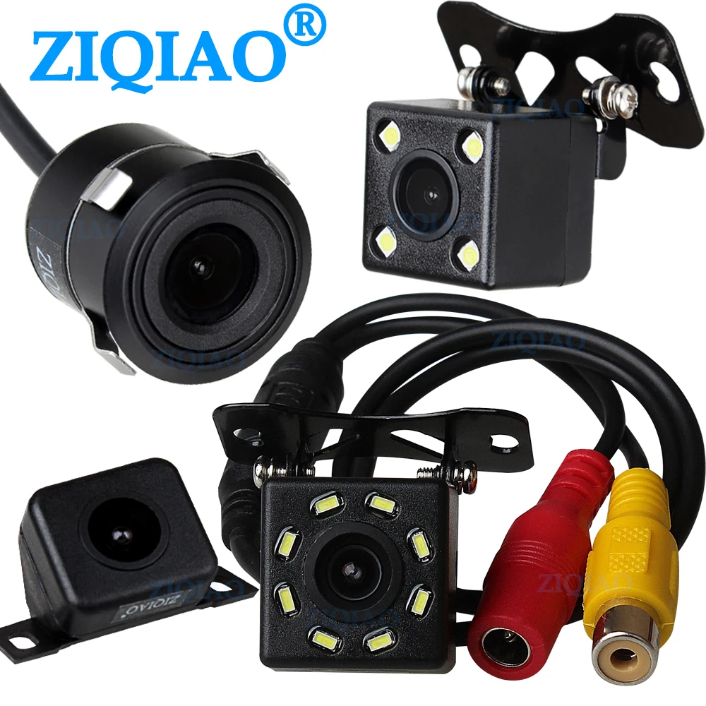 ZIQIAO задний вид автомобиля Camera Universal Night Vision Водонепроницаемая широкоугольная