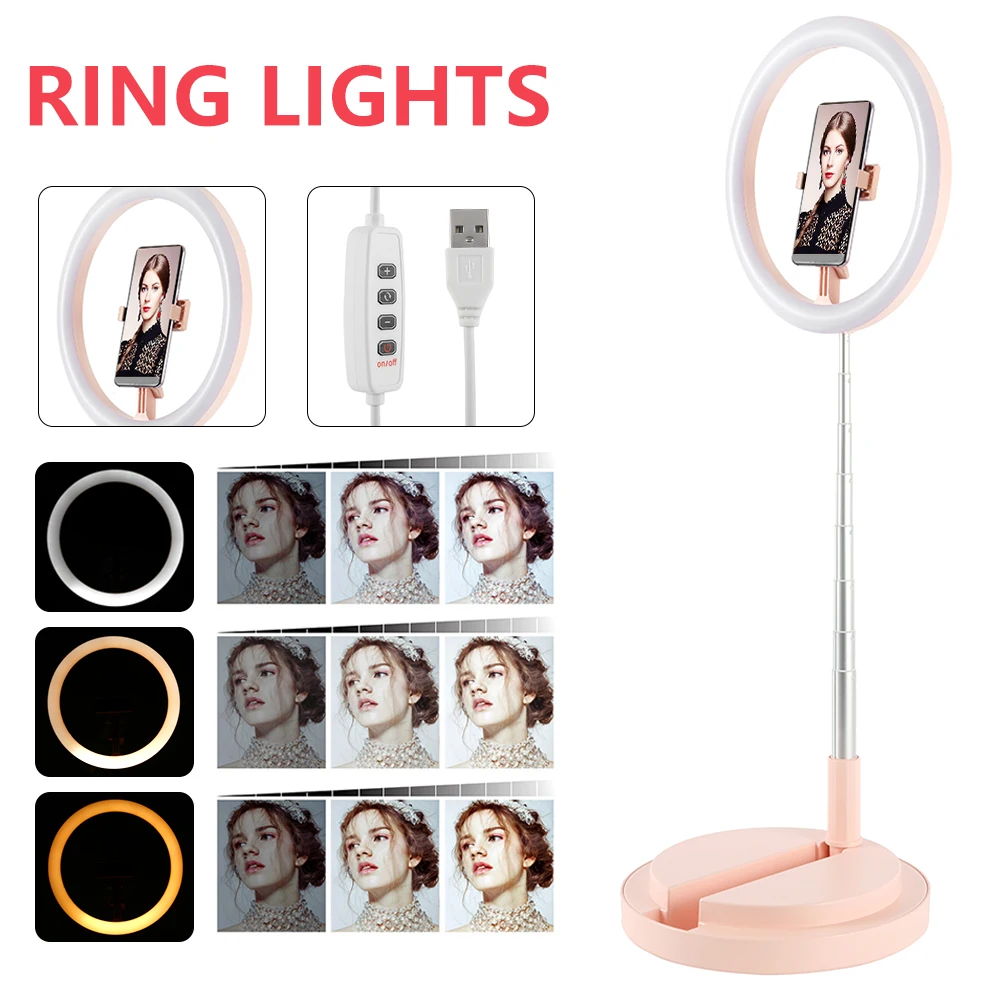 LED Selfie Ring Light Studio Photography Photo Ring Fill Light Dimmable 3 Light Modes Selfie Light with Stand
LED Selfie Ring Light Studio Photography Photo Ring Fill Light Dimmable 3 Light Modes Selfie Light with Stand