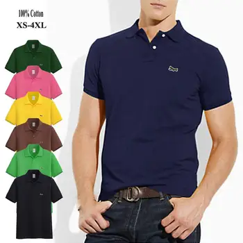Top quality 2020 Men's polos shirts Embroidery-Logo Short sleeve 100% Cotton Casual polos para hombre Fashion male tops XS-4XL
Top quality 2020 Men's polos shirts Embroidery-Logo Short sleeve 100% Cotton Casual polos para hombre Fashion male tops XS-4XL