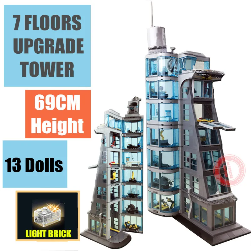 New MOC Super Heroes 7 Floors Upgraded Fit Legoings Avengers Tower Marvel Endgame Ironman Building Block Bricks Kid Gift Toy
New MOC Super Heroes 7 Floors Upgraded Fit Legoings Avengers Tower Marvel Endgame Ironman Building Block Bricks Kid Gift Toy