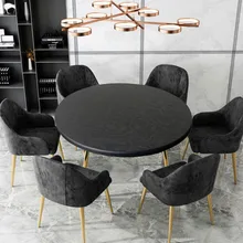 Tablecloth Elastic Solid Round Country Wedding Decoration Table Cover Waterproof Oil-proof Simple Centerpiece Decorative Hotel 
Tablecloth Elastic Solid Round Country Wedding Decoration Table Cover Waterproof Oil-proof Simple Centerpiece Decorative Hotel