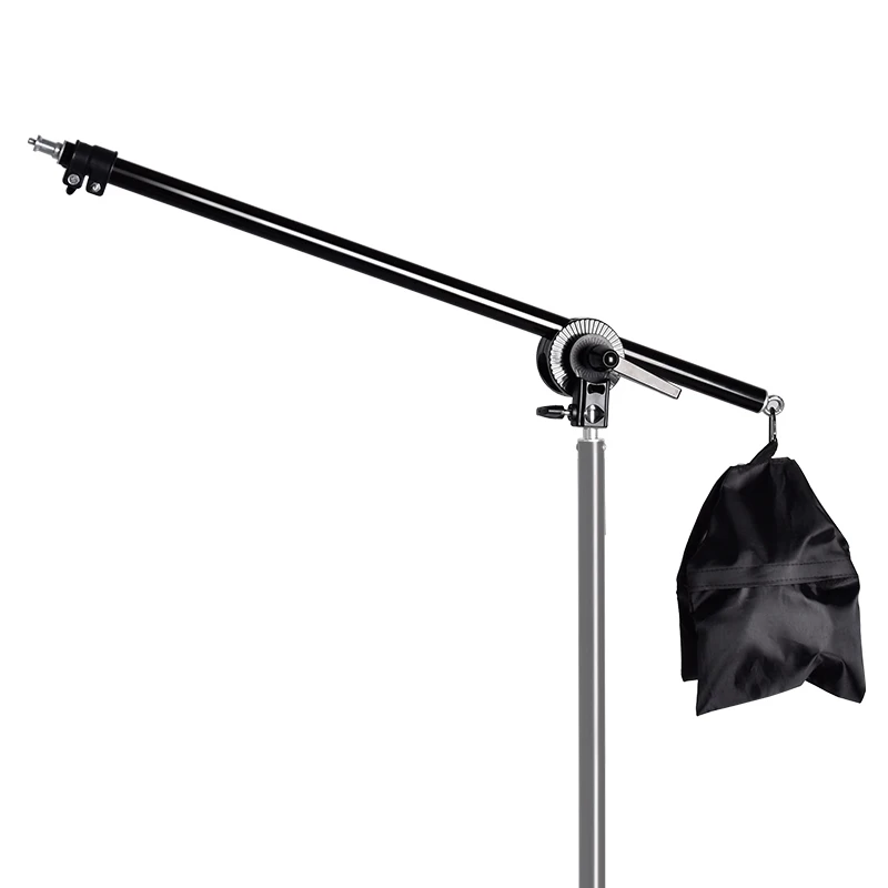 

74-135cm Studio Photo Telescopic Boom Arm Top Stand With Sandbag for Speedlite /Mini Flash Strobe /LED Video Light/Softbox