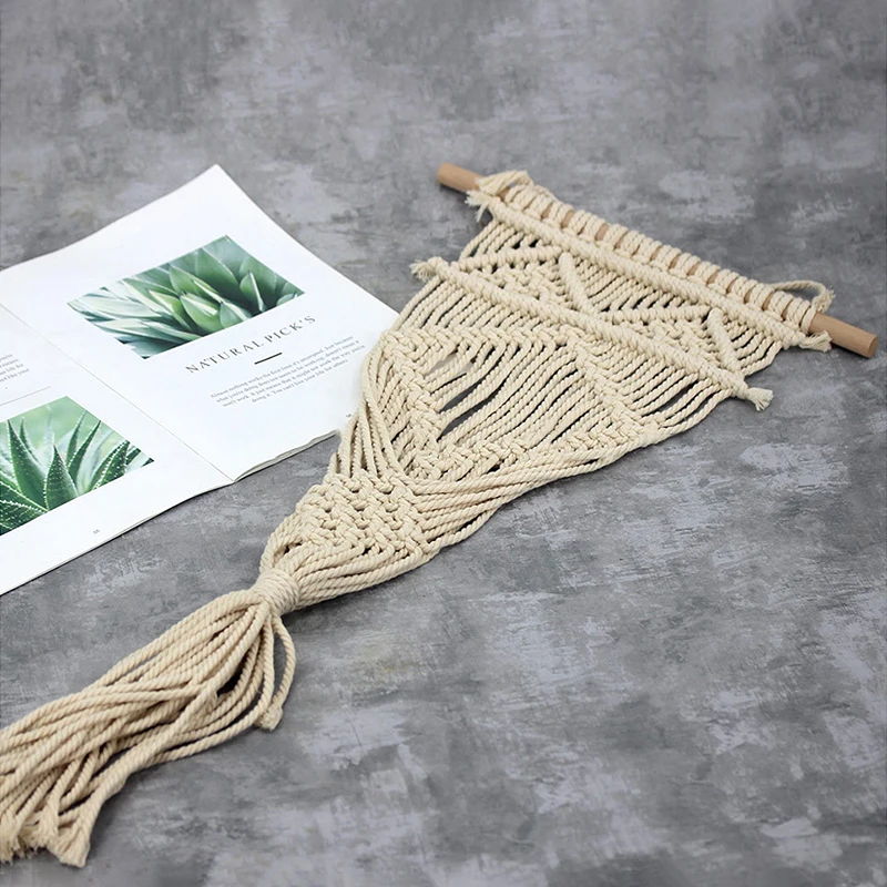 Bohemian Cotton Rope Tassel Tapestry Living Room Bedside Decoration Wall Hanging Ornaments hand-woven (not include sticks)
Bohemian Cotton Rope Tassel Tapestry Living Room Bedside Decoration Wall Hanging Ornaments hand-woven (not include sticks)