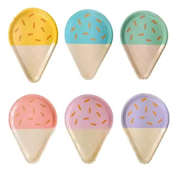 8PC/Pack Serves 8 Ice Cream Shape Birthday Wedding Picnic Party Disposable Plate 
8PC/Pack Serves 8 Ice Cream Shape Birthday Wedding Picnic Party Disposable Plate