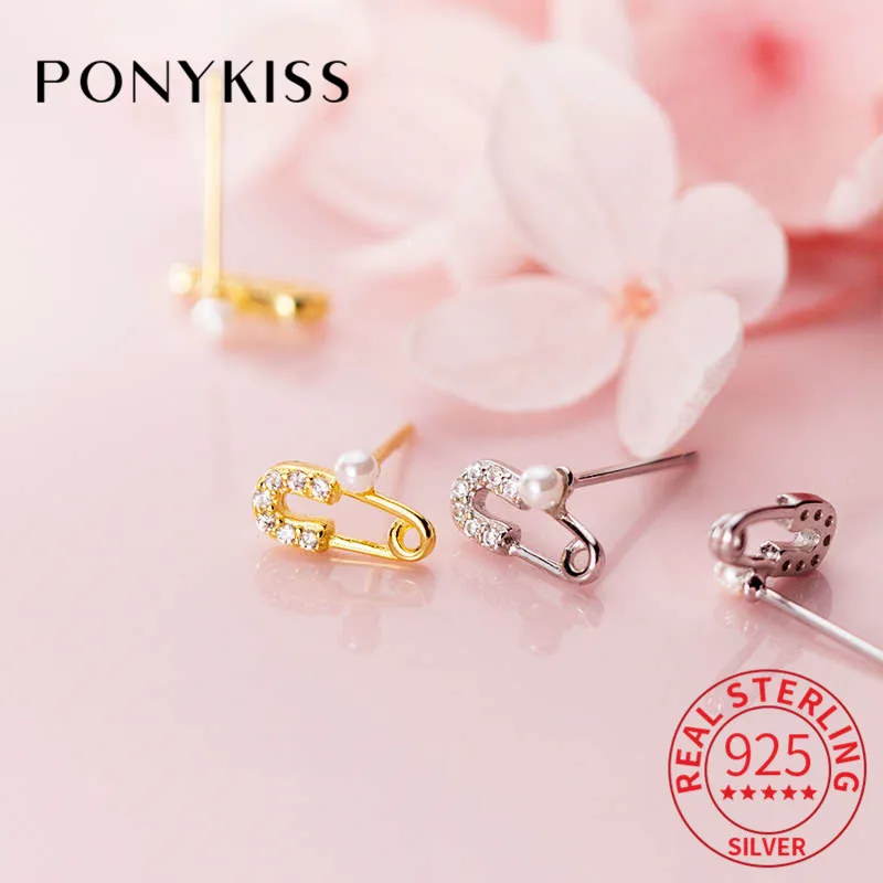 PONYKISS Real 925 Sterling Silver Paper Clip Zircon Pin Stud Earrings Women Party Simple Fashion Earrings Accessory Fine Gift
PONYKISS Real 925 Sterling Silver Paper Clip Zircon Pin Stud Earrings Women Party Simple Fashion Earrings Accessory Fine Gift