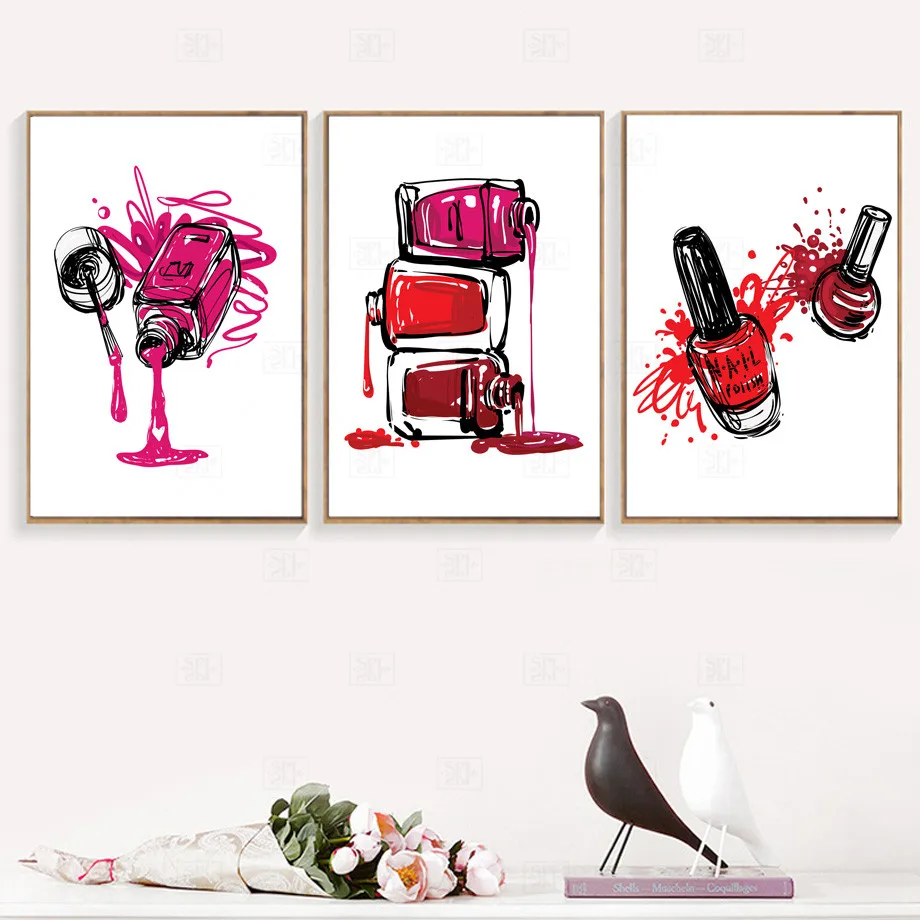 Fashion Makeup Nail Polish Nordic Posters And Prints Modern Wall Art Canvas Painting Wall Pictures For Living Room Home Decor
Fashion Makeup Nail Polish Nordic Posters And Prints Modern Wall Art Canvas Painting Wall Pictures For Living Room Home Decor