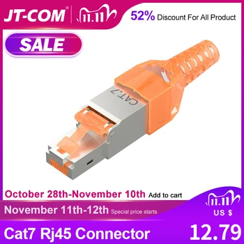 Cat7 Rj45 Connector Ethernet Plug Adapter Tool-Free Crimping Shielded Crystal Head 8P8C Network Ethernet Cable plug
Cat7 Rj45 Connector Ethernet Plug Adapter Tool-Free Crimping Shielded Crystal Head 8P8C Network Ethernet Cable plug