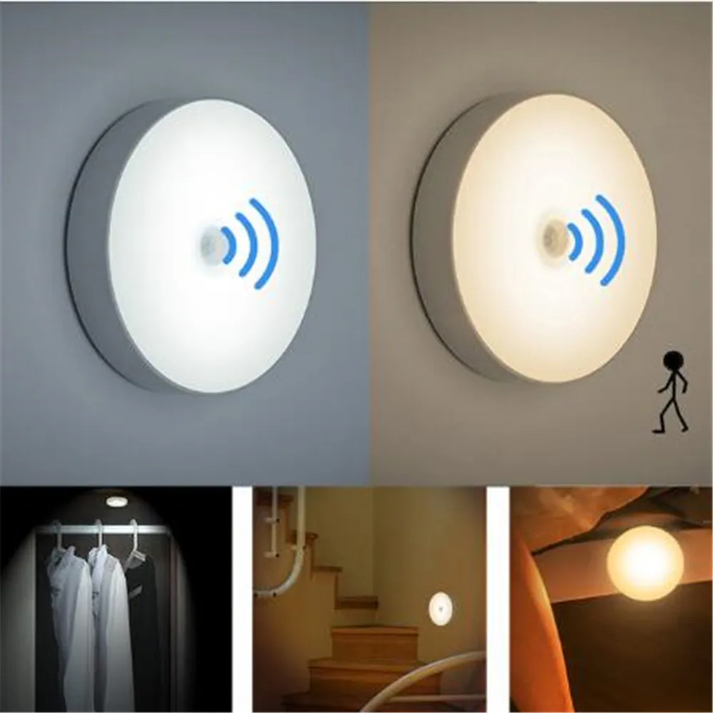 PIR Motion Sensor Night Light 6 LEDs Auto On/Off For Bedroom Stairs Cabinet Wardrobe Wireless USB Rechargeable Wall Lamp
PIR Motion Sensor Night Light 6 LEDs Auto On/Off For Bedroom Stairs Cabinet Wardrobe Wireless USB Rechargeable Wall Lamp
