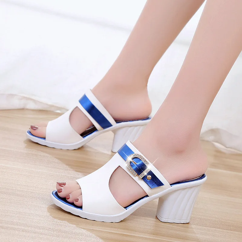 2019 Spring New Style High-Heel Sandals Women's Summer Korean-style Women's Chunky-Heel Sandals Outer Wear Versatile WOMEN'S Sho
2019 Spring New Style High-Heel Sandals Women's Summer Korean-style Women's Chunky-Heel Sandals Outer Wear Versatile WOMEN'S Sho