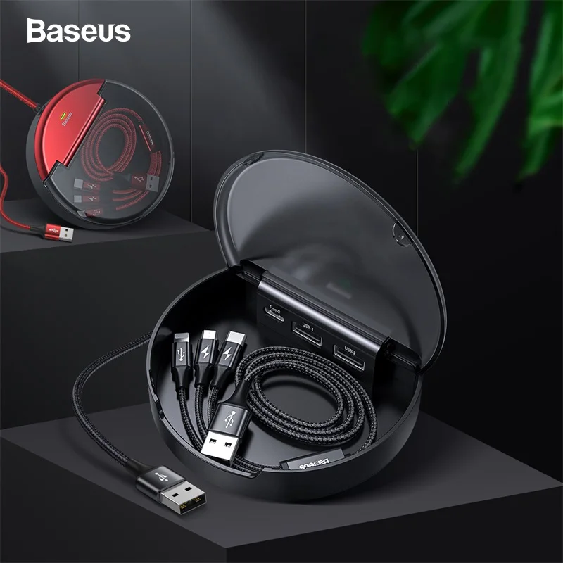 Baseus Car Cable Organizer USB Type C Charger with 3 in 1 USB Cable for iPhone Charging Cable Micro USB Charger Cord
Baseus Car Cable Organizer USB Type C Charger with 3 in 1 USB Cable for iPhone Charging Cable Micro USB Charger Cord