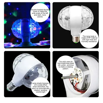 DJ Disco Light Three LED Color Party Lights Double-Headed Colorful Auto Rotating RGB LED Bulb Stage Light Magic Ball Disco Lamp
DJ Disco Light Three LED Color Party Lights Double-Headed Colorful Auto Rotating RGB LED Bulb Stage Light Magic Ball Disco Lamp