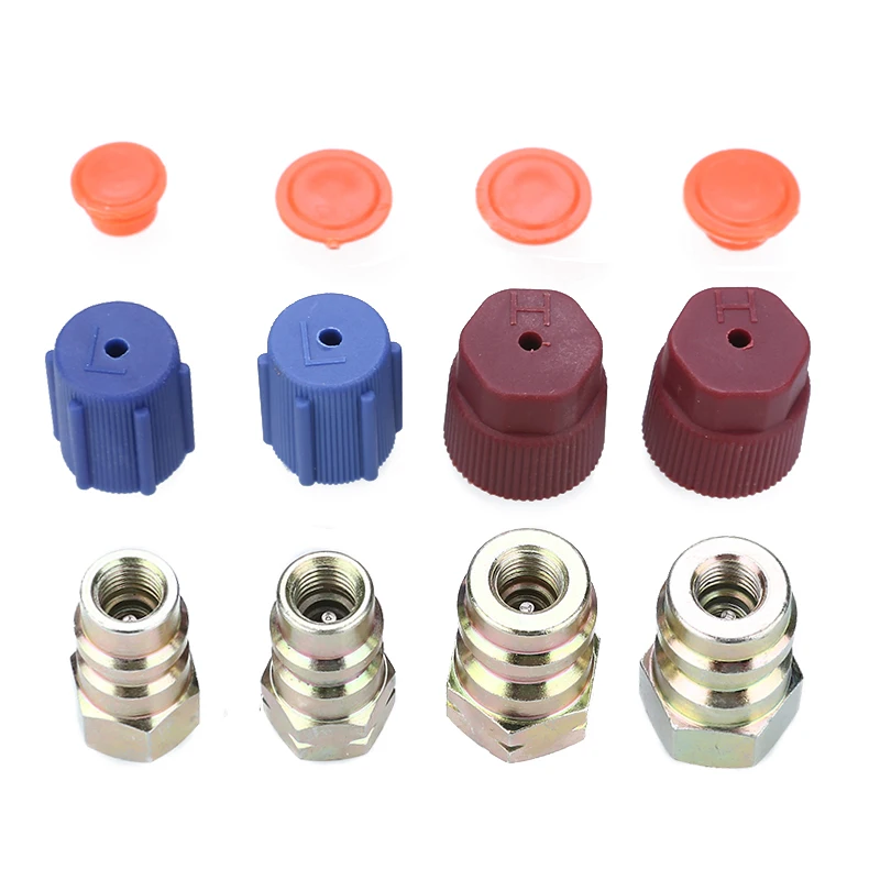 4pcs Car Auto A/C R12 to R134a Lo/Hi Side Retrofit Conversion Adapter Fitting System Cap Valve 3/8-24UNF 7/16-20UNF Parts
4pcs Car Auto A/C R12 to R134a Lo/Hi Side Retrofit Conversion Adapter Fitting System Cap Valve 3/8-24UNF 7/16-20UNF Parts