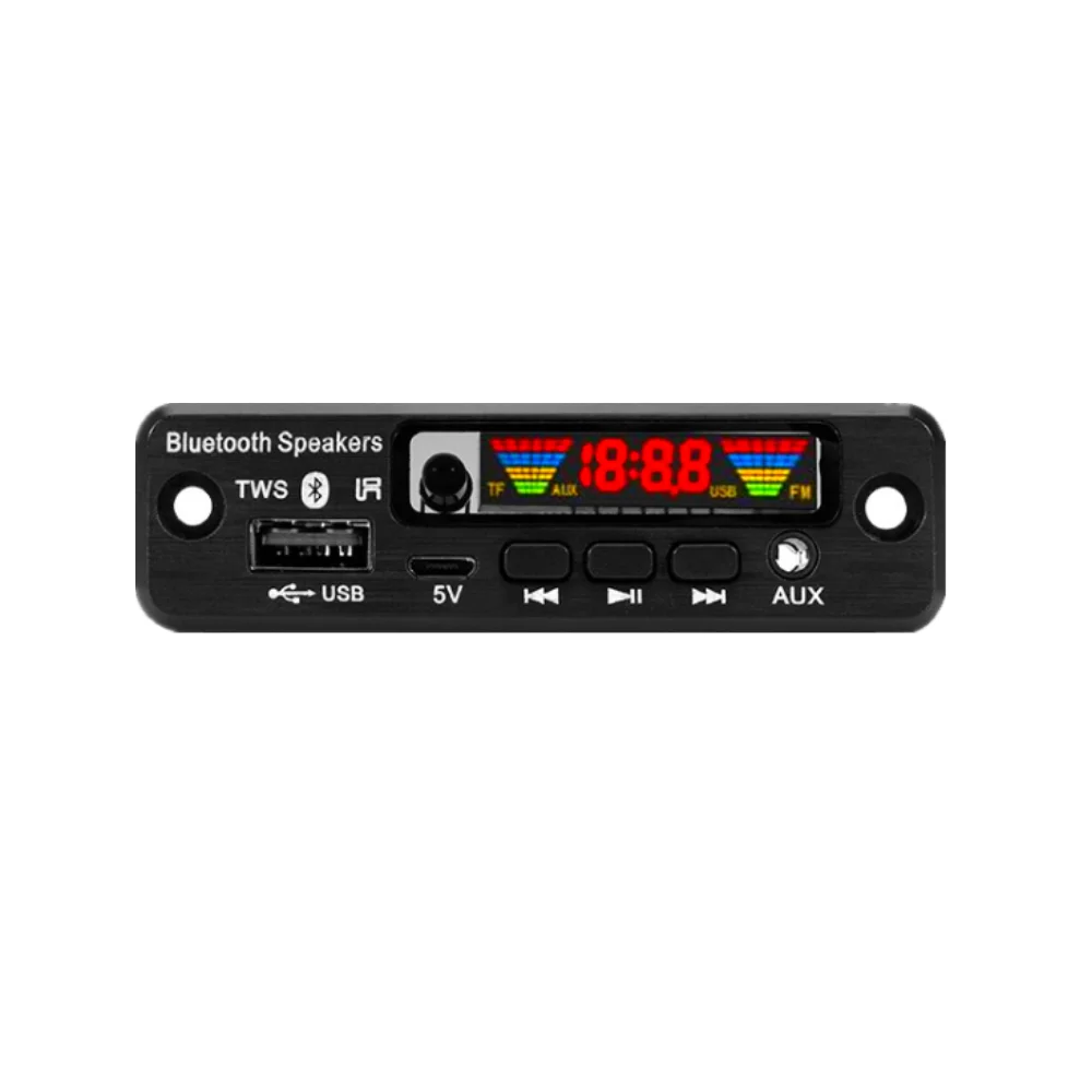 Bluetooth 5.0 5V MP3 Bluetooth decode board plays lossless format audio, with FM USB folder to play wood audio panel
Bluetooth 5.0 5V MP3 Bluetooth decode board plays lossless format audio, with FM USB folder to play wood audio panel