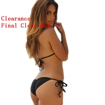 

Clearance Sales-- Bandage Brazilian Bikini Swimwear push up Pad/Scrunch Bottom Butt Swimsuit women Thong G-string Bath suit DROP