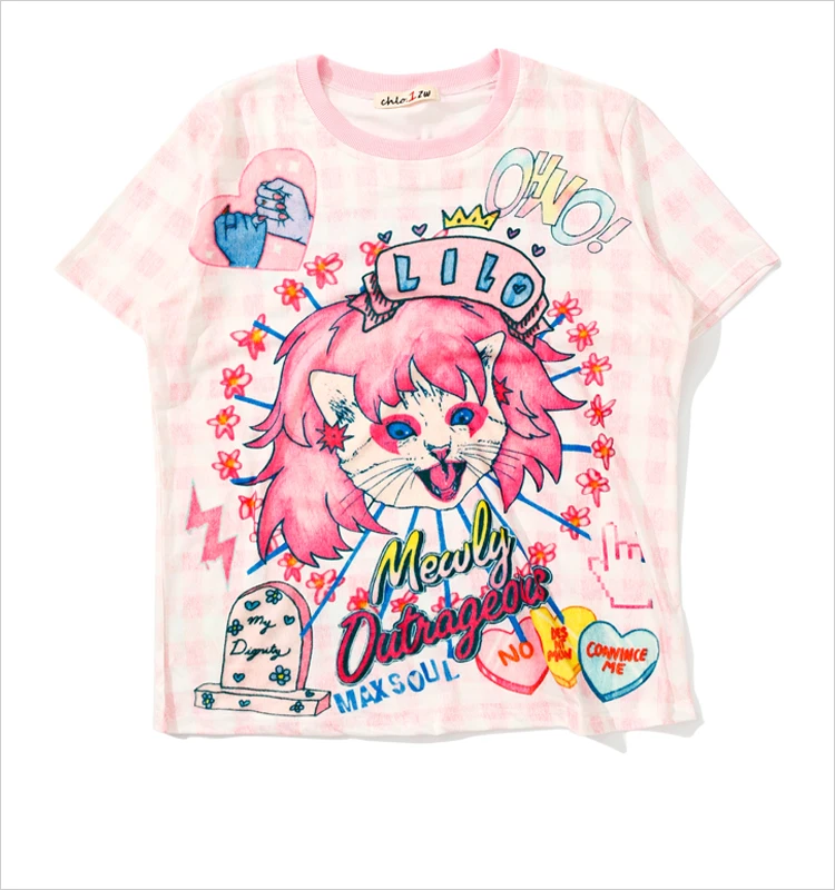 Summer Women Harajuku T-Shirts Japan Street Wear Vintage Cute Cat Cartoon Tees Girls Kawaii Short Sleeve Shirt Female Loose Tops
Summer Women Harajuku T-Shirts Japan Street Wear Vintage Cute Cat Cartoon Tees Girls Kawaii Short Sleeve Shirt Female Loose Tops