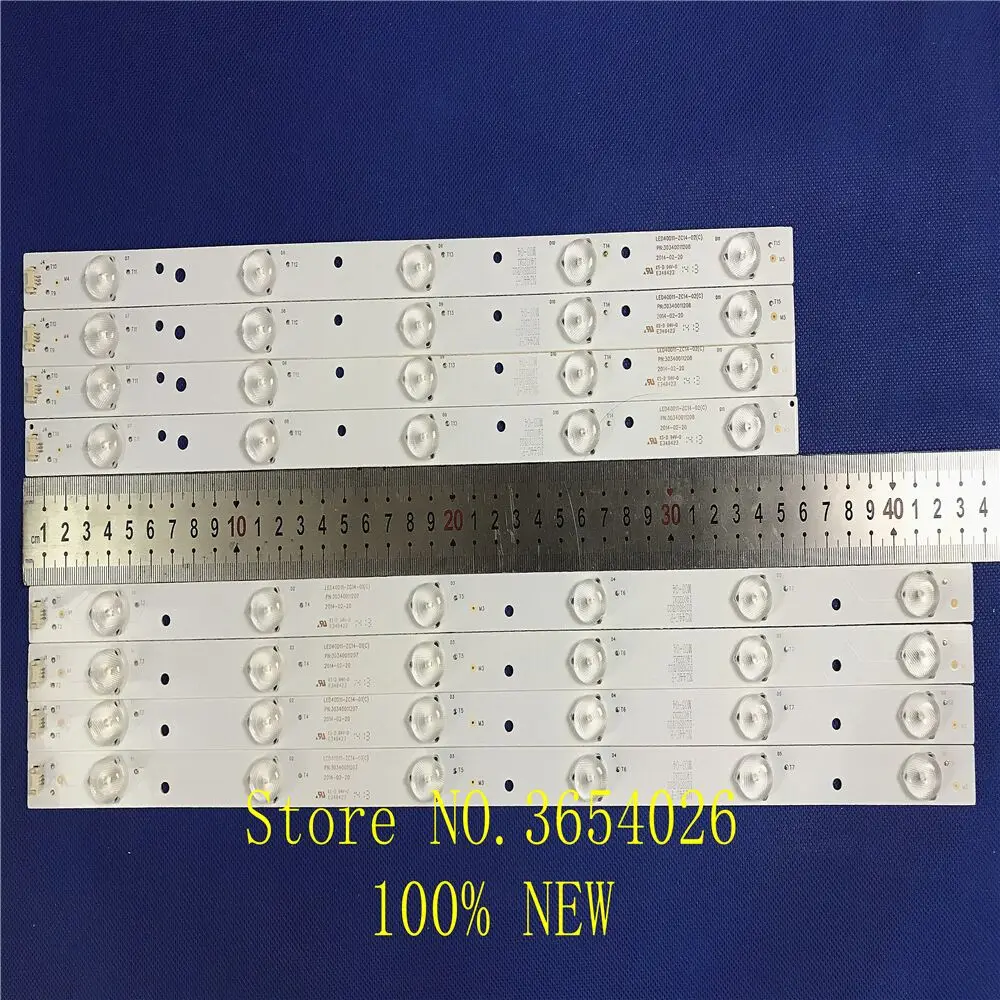 8pcs/set LED BacklightL strip For LE40F3000W Light Bar LT-40M645 LSC400HM06-8 LED40D11-ZC14-01 LED40D11-ZC14-02 3034001120
8pcs/set LED BacklightL strip For LE40F3000W Light Bar LT-40M645 LSC400HM06-8 LED40D11-ZC14-01 LED40D11-ZC14-02 3034001120