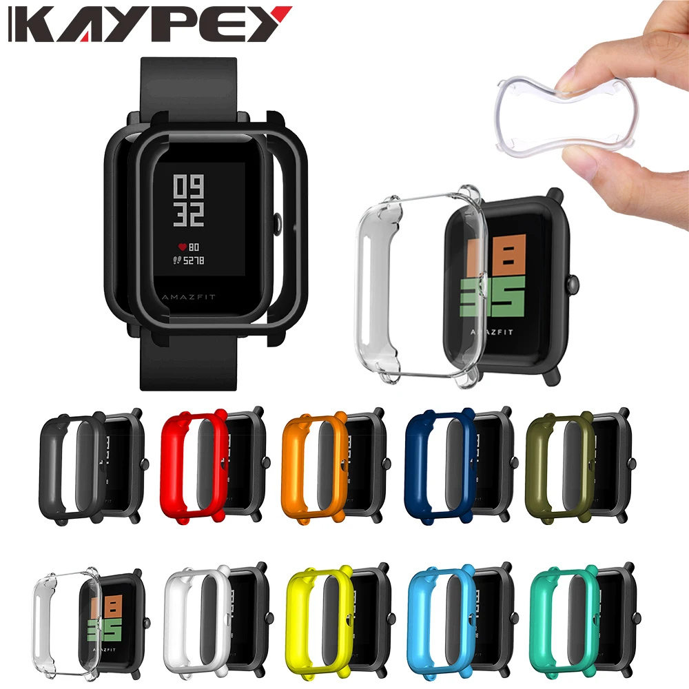 

Soft TPU Protection Silicone Case Cover For Xiaomi Huami Amazfit Bip Youth Lite S U pro WatchSmart Accessories Protector Frame