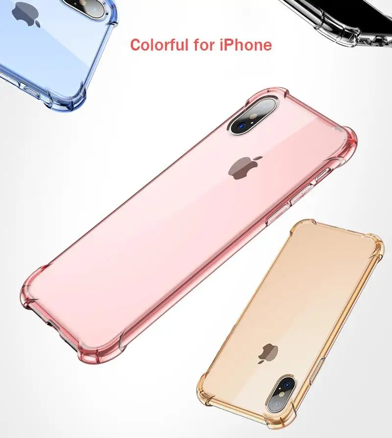 Anti knock Silicone Clear Soft TPU Case For iphone XR XS Max 7 8 Plus Drop Protection Cell Phone Case for iphone X 7 6 6s Plus
Anti knock Silicone Clear Soft TPU Case For iphone XR XS Max 7 8 Plus Drop Protection Cell Phone Case for iphone X 7 6 6s Plus