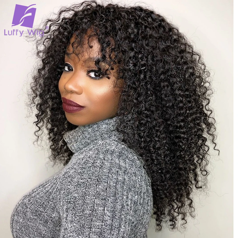 Glueless Kinky Curly Full Lace Human Hair Wigs PrePlucked With Baby Hair Bleached Knots for Women Remy Malaysian Luffy 
Glueless Kinky Curly Full Lace Human Hair Wigs PrePlucked With Baby Hair Bleached Knots for Women Remy Malaysian Luffy