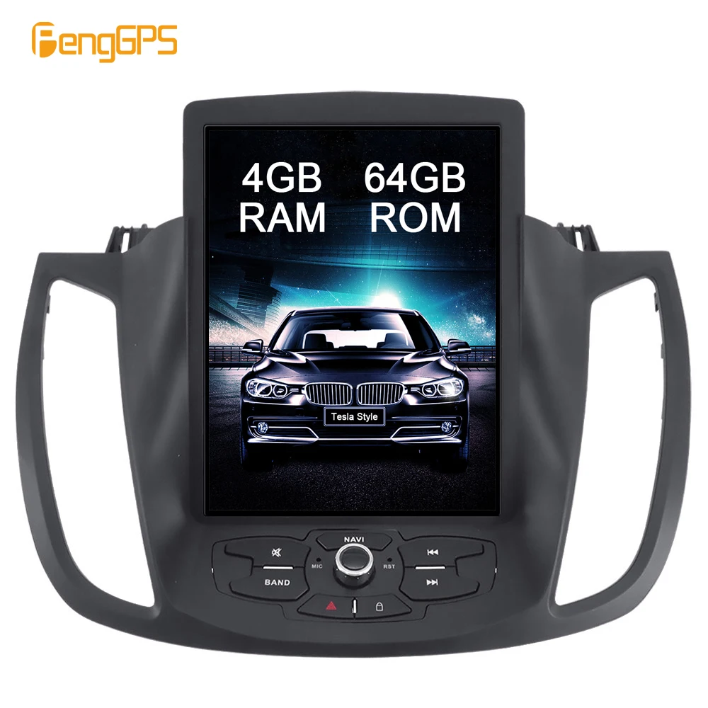 Автомобильный GPS-навигатор для Ford Kuga 2012-2017 автомагнитола 4K Tesla Style головное