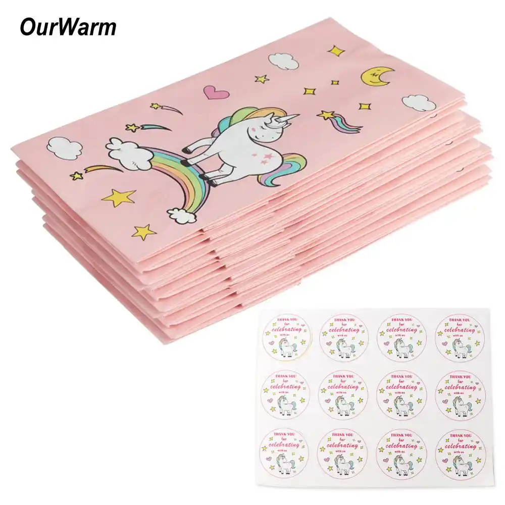 hot sale unicorn paper gift bag kraft candy bag home wedding