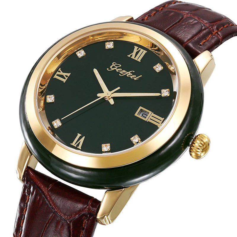 Jade men's automatic watch Advanced movement dark green dial calendar waterproof men luxury quartz watches Reloj Hombre 2019
Jade men's automatic watch Advanced movement dark green dial calendar waterproof men luxury quartz watches Reloj Hombre 2019