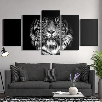 Modular Canvas HD Prints Poster Home Decor Wall Art Pictures 5 Pieces Tiger Head Art Scenery Landscape Painting Framework 
Modular Canvas HD Prints Poster Home Decor Wall Art Pictures 5 Pieces Tiger Head Art Scenery Landscape Painting Framework