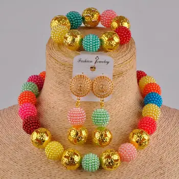 multicolors simulated pearl Europe and America gold Nigerian wedding African beads jewelry set ZZ04
multicolors simulated pearl Europe and America gold Nigerian wedding African beads jewelry set ZZ04