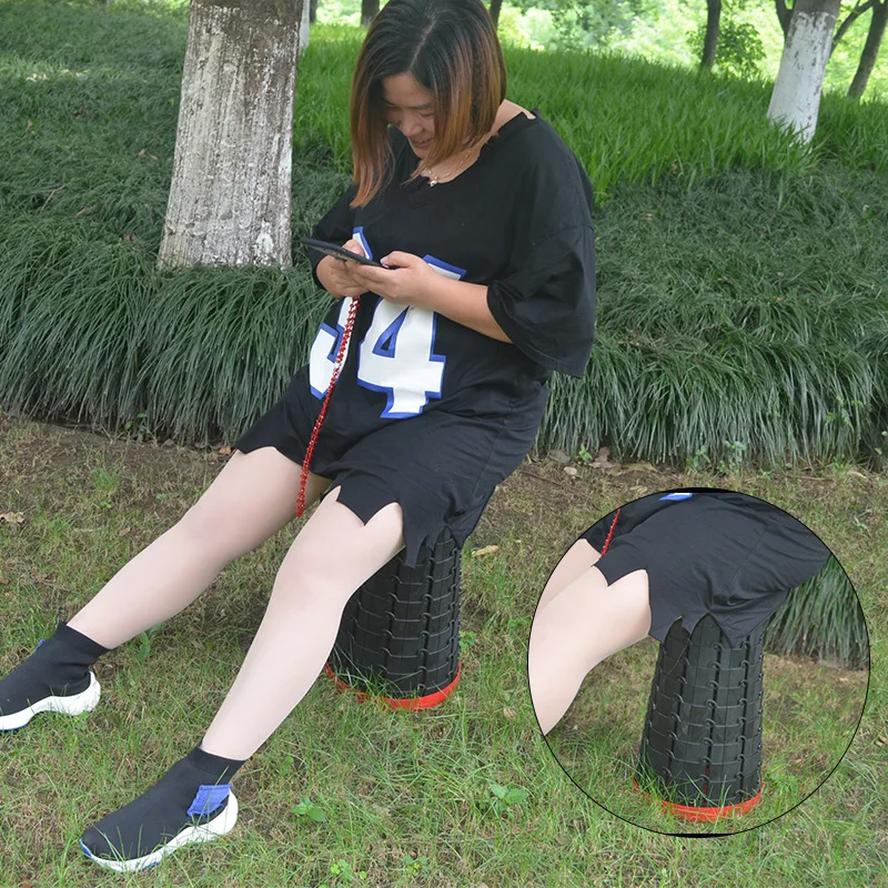 Retractable Stool Easy to Carry Outdoor Stable Stool Folding Camping Stool Fishing Chair for Adults Safe Enough Folding Chair
