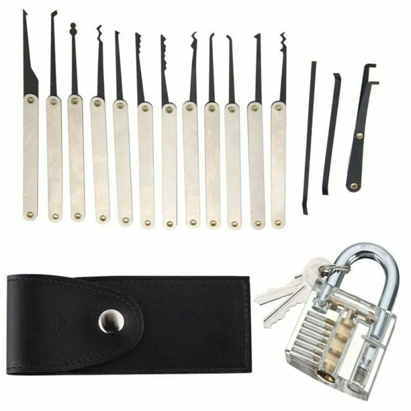 Stainless Steel Pick Locks Tool Household Pick Locks Set With Key Puller Transparent Practice Padlock Portable Pick Locks Tool
Stainless Steel Pick Locks Tool Household Pick Locks Set With Key Puller Transparent Practice Padlock Portable Pick Locks Tool