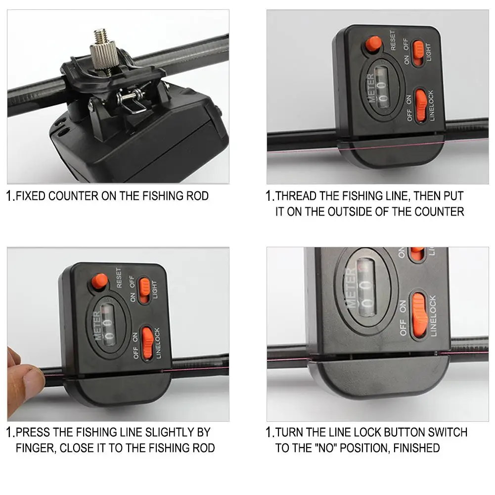 Outdoor Portable Fishing Line Depth Finder Length Gauge Counter Fishing Tool Fishing Lines Length Counter