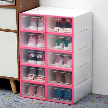 10Pc transparent shoe box thickened transparent dustproof shoe storage box canbe stacked combination shoe cabinet shoe organizer
10Pc transparent shoe box thickened transparent dustproof shoe storage box canbe stacked combination shoe cabinet shoe organizer