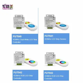Milight RF Remote 433MHz FUT040 FUT041 FUT042 Dual White brightness LED Dimmer LED RGB Controller For LED Strip Light Tape
Milight RF Remote 433MHz FUT040 FUT041 FUT042 Dual White brightness LED Dimmer LED RGB Controller For LED Strip Light Tape
