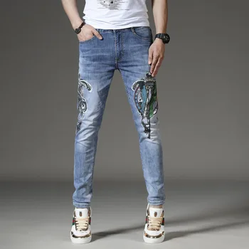2020 New Embroidery Cool Men Jeans Fantastic Patterns Quality Brand Slim Lightweight Comfortable Hiphop Pants Men Trousers 28-36
2020 New Embroidery Cool Men Jeans Fantastic Patterns Quality Brand Slim Lightweight Comfortable Hiphop Pants Men Trousers 28-36